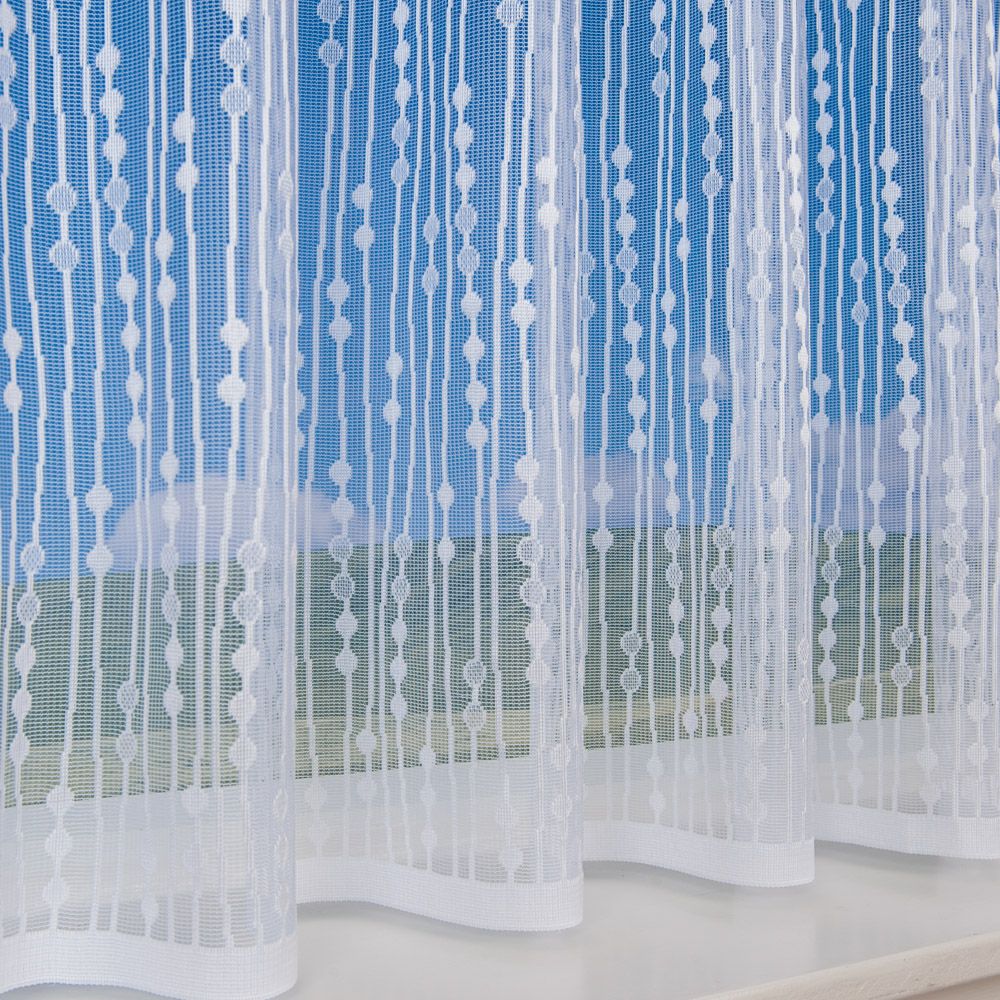 Luxury Quality White Net Window Curtains Sold By The Metre Slot Top