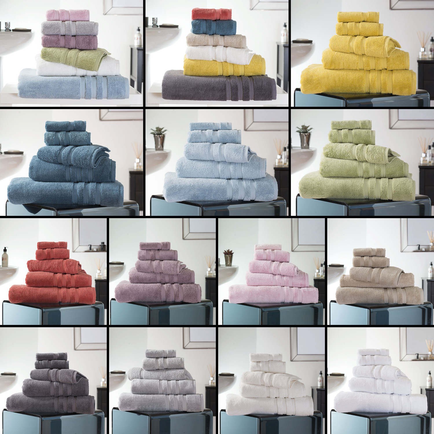 towel colours for bathroom