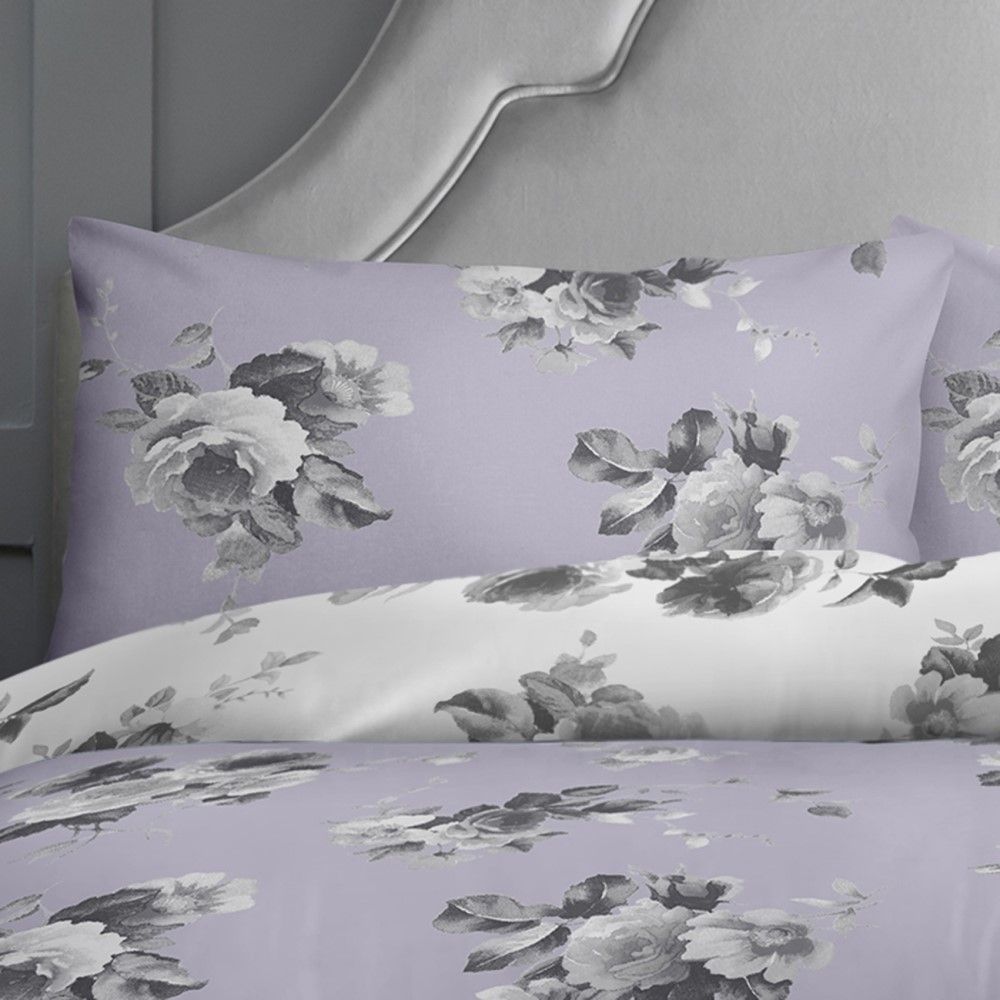 Charlotte Floral Duvet Cover Set Lilac Purple Tonys Textiles