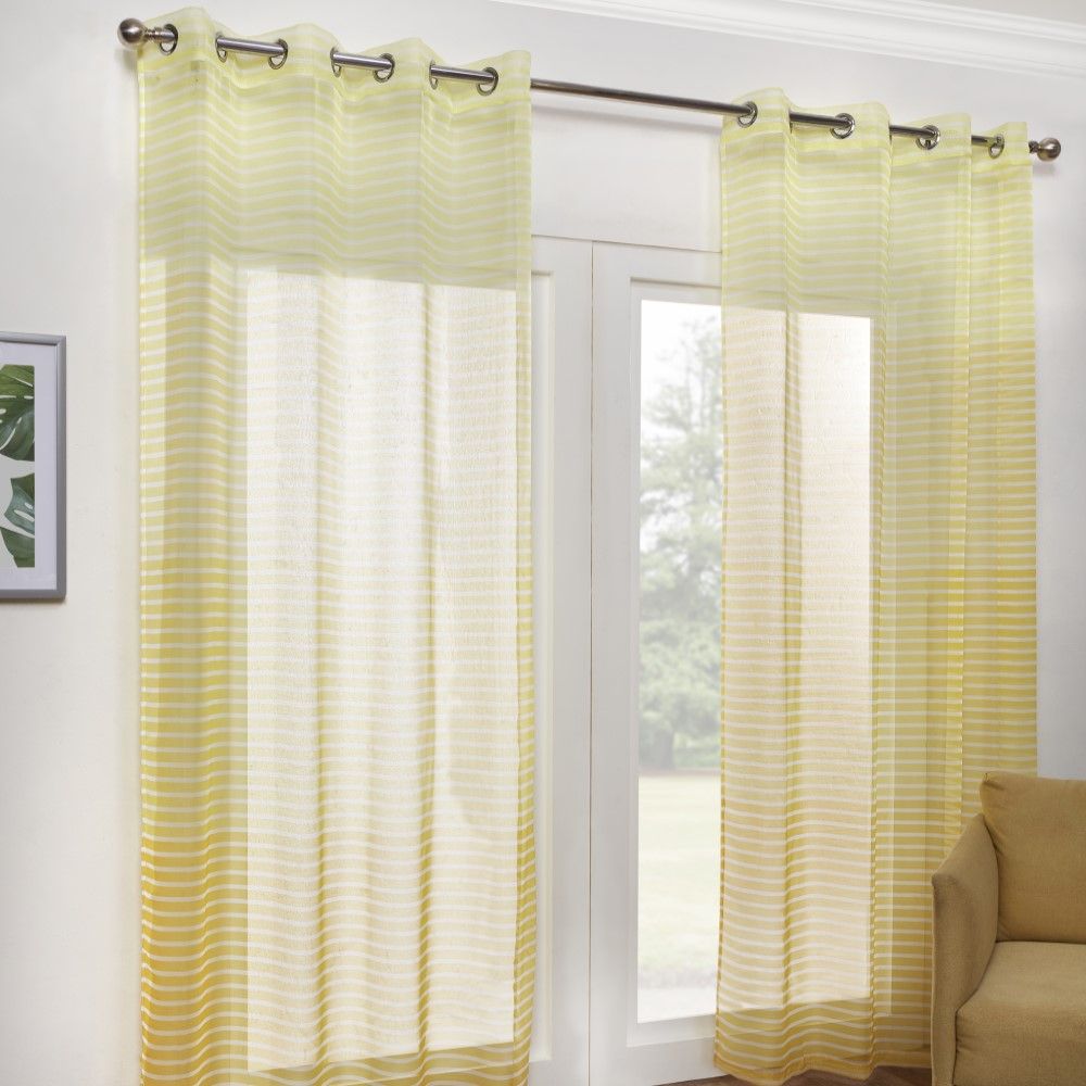 yellow voile panels