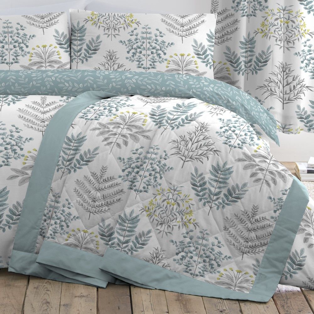 duck egg blue single bedspread