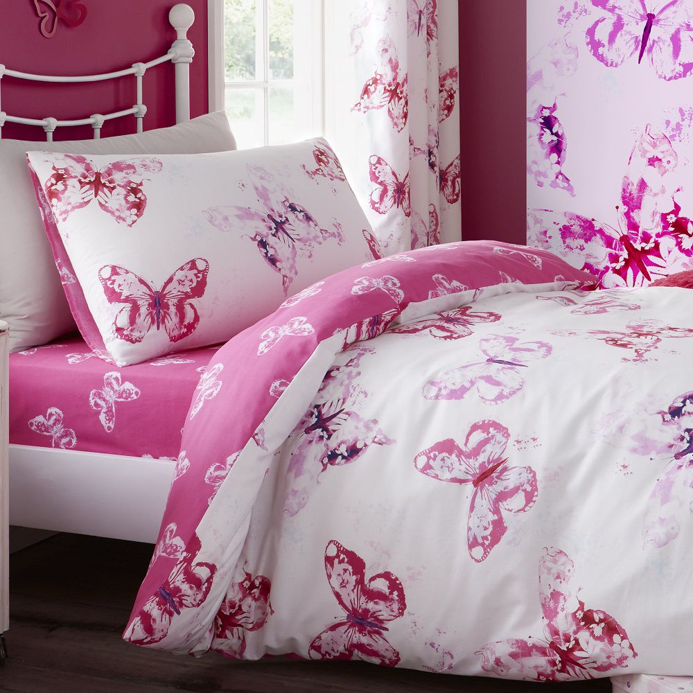 Butterfly Reversible Kids Duvet Cover Set Tonys Textiles