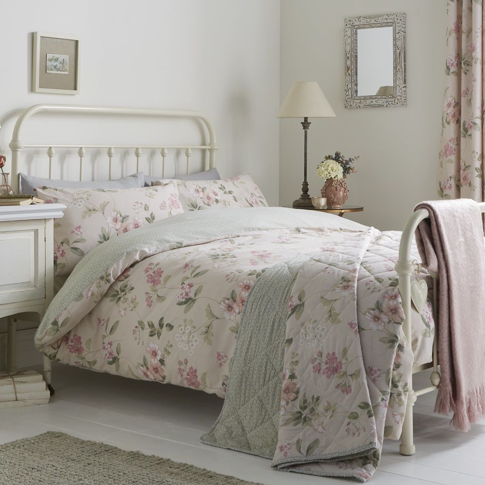 Lorena Floral Duvet Cover Set Blush Pink Tonys Textiles