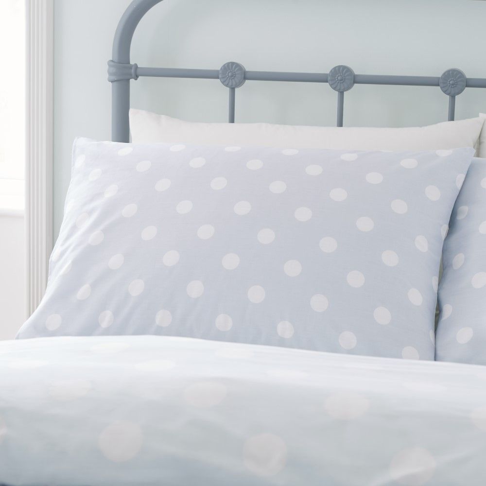 Catherine Lansfield Polka Dot Duvet Cover Set Duck Egg Blue