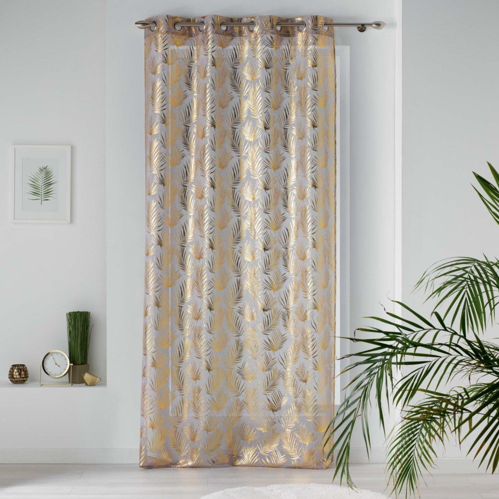 gold voile curtains