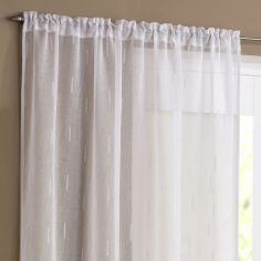 Patterned Slot Top Voile Curtains