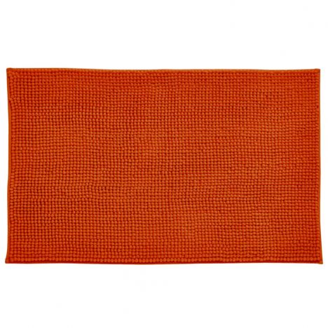 Catherine Lansfield Bobble Bath Mat Terracotta Orange Tonys