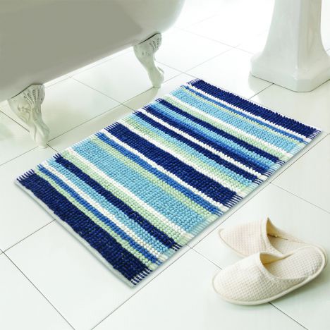 Bath Mat Rug Blue Tonys Textiles