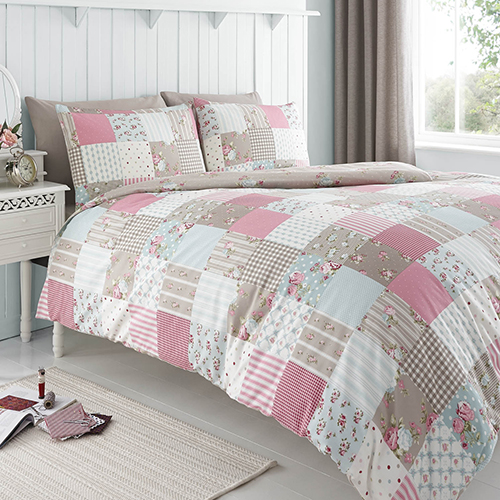 Patchwork | Pink | Quilt Cover | Tony's Textiles | Tonys Textiles