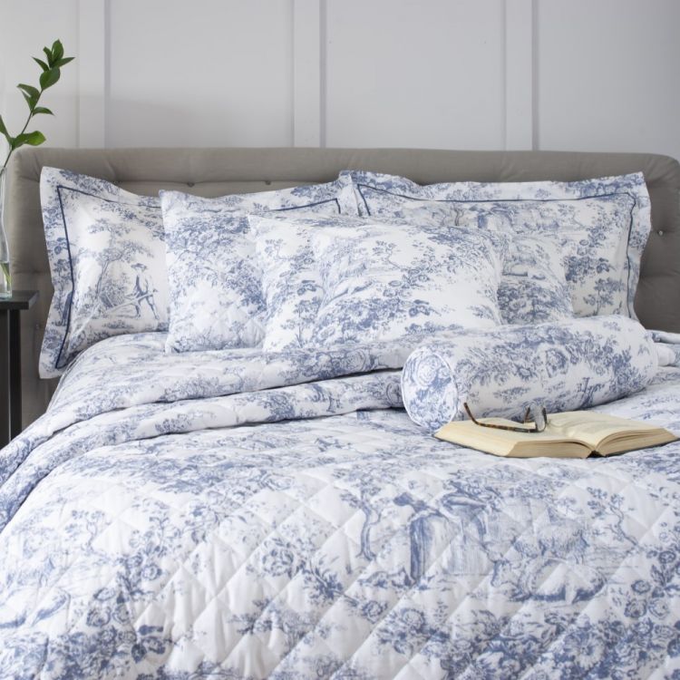 Toile De Jouy Bedspread Tonys Textiles 