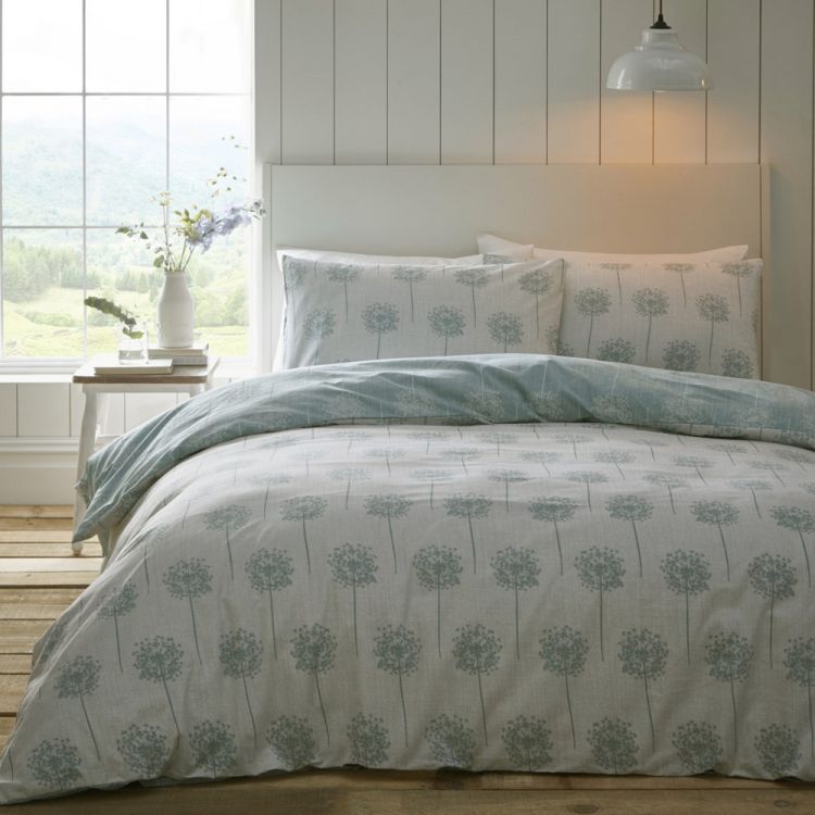 Silhouette | Floral | Duvet Cover Set | Aqua Blue | Tonys ...