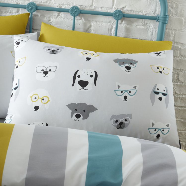 Catherine Lansfield Cool Dogs Duvet Cover Set Grey Tonys Textiles