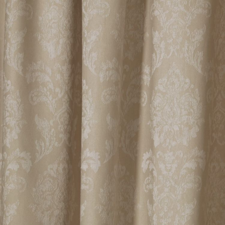 Rosana | Floral | Jacquard | Tape Top Curtains | Tie-Backs | Soft Gold ...