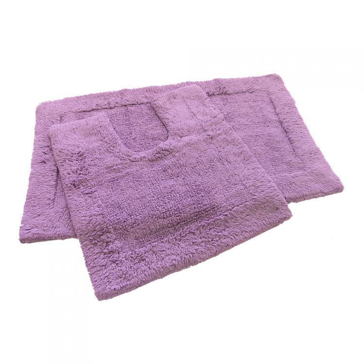 Purple Bath Mat set 100 cotton Tony's Textiles Tonys Textiles