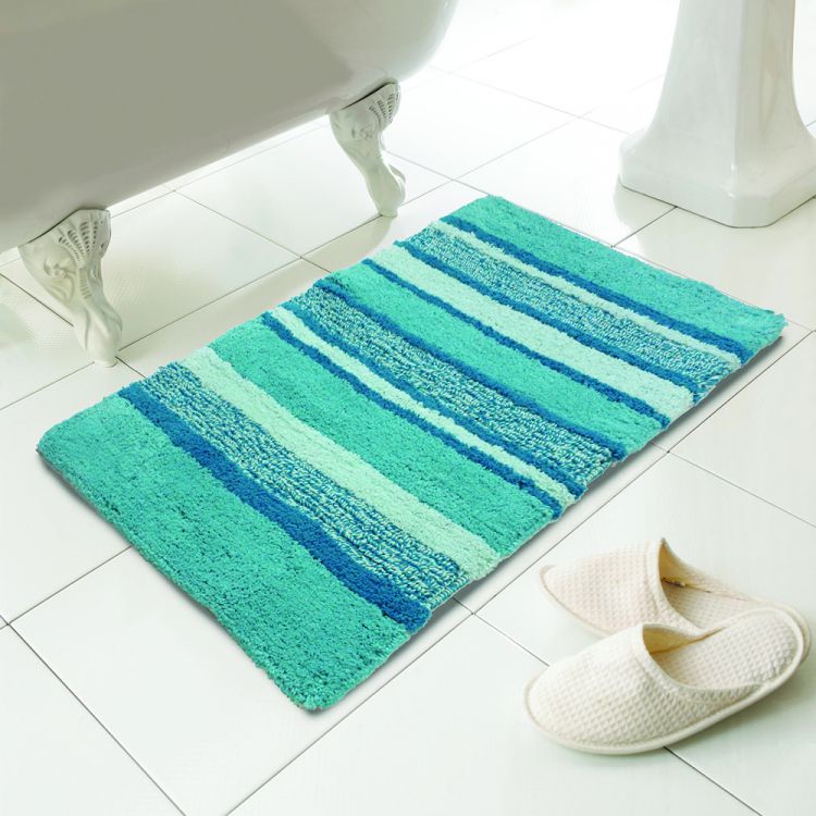 100 Cotton Bath Mat Rug Turquoise Tonys Textiles