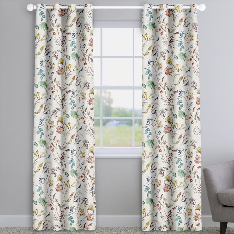 Grove | Lagoon Blue | Floral | Made To Measure Curtains | Tonys Textiles