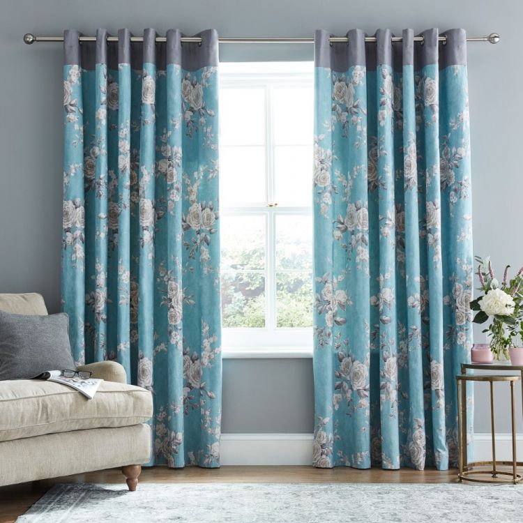 Catherine Lansfield | Canterbury | Fully Lined | Eyelet | Curtains ...